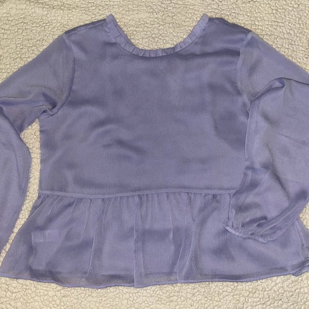 LOFT top long sleeve size L lavender